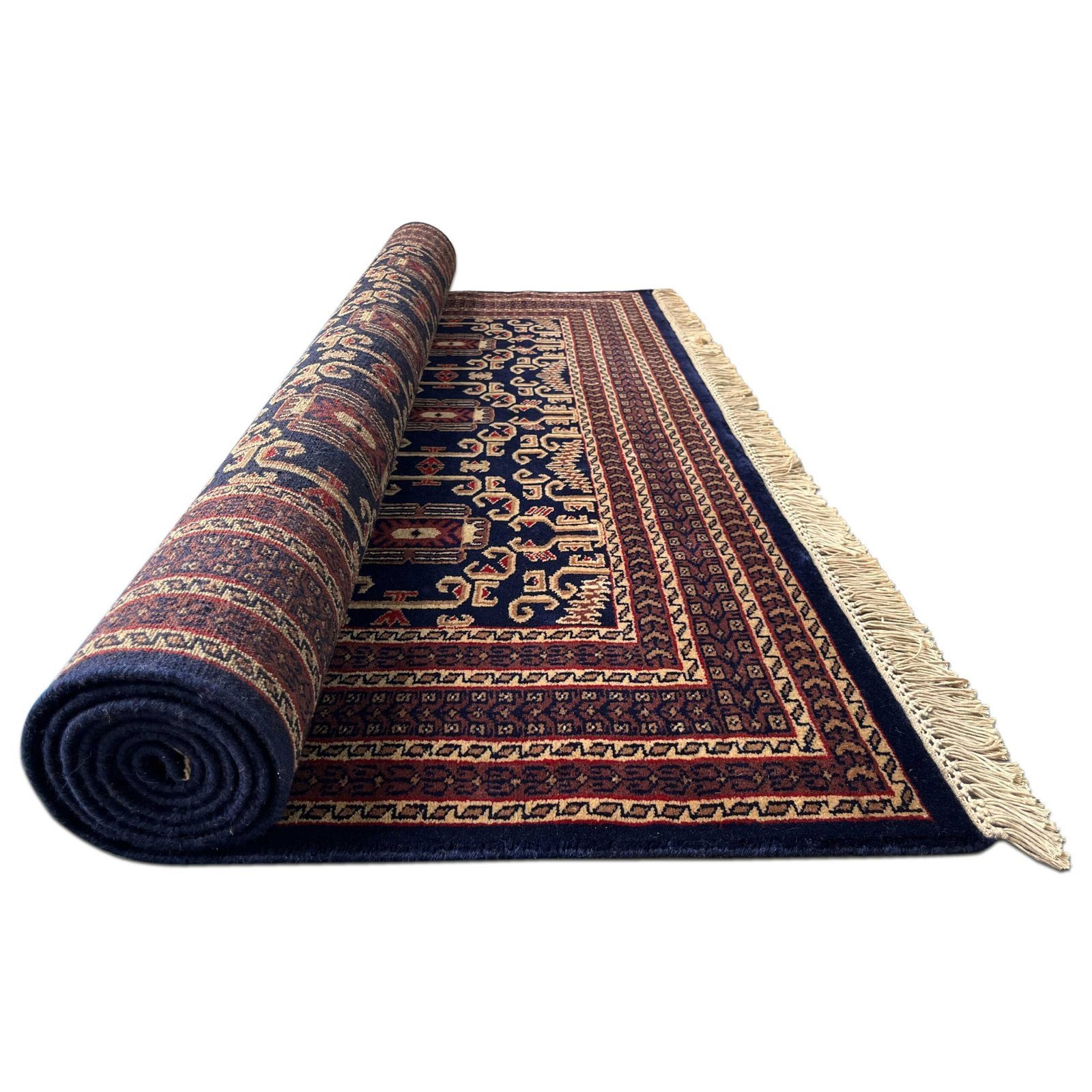 6x9 ft Hand Knotted Wool Rug Black Palace - Image 3