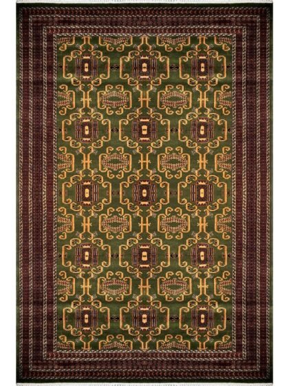 6x9 ft Hand Knotted Woolen Rug Palace Green