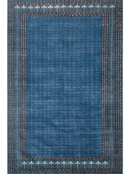 6×9 Feet Royal Grey Hand Knotted Parda Wool Rug