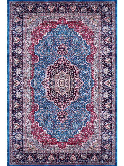 6x9 Feet Handmade Rug Royal Blue Hand Knotted Persian Rug