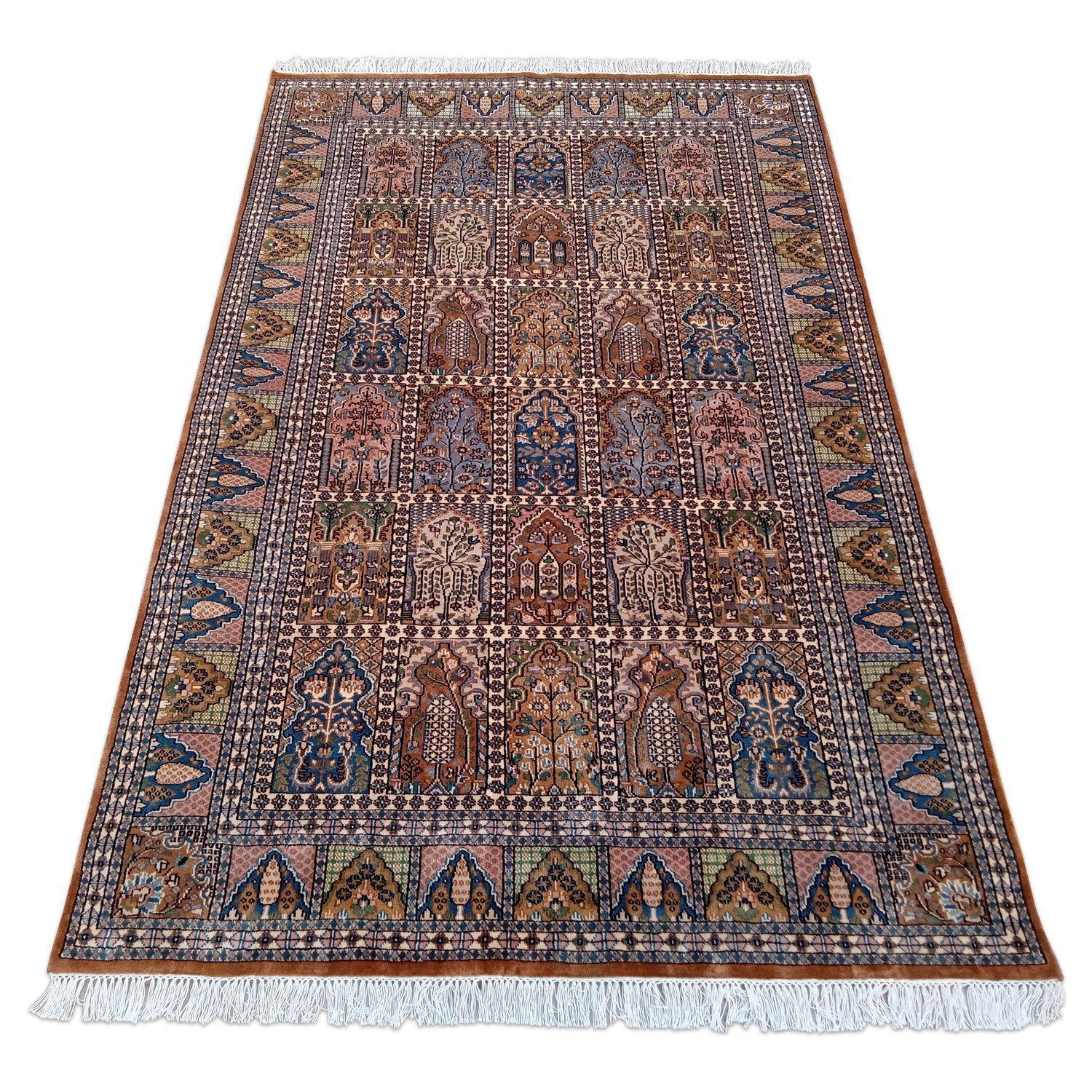 6×9 Feet Handmade Rug Royal Yellow Hand Knotted Hamadan Wool Rug - Image 2