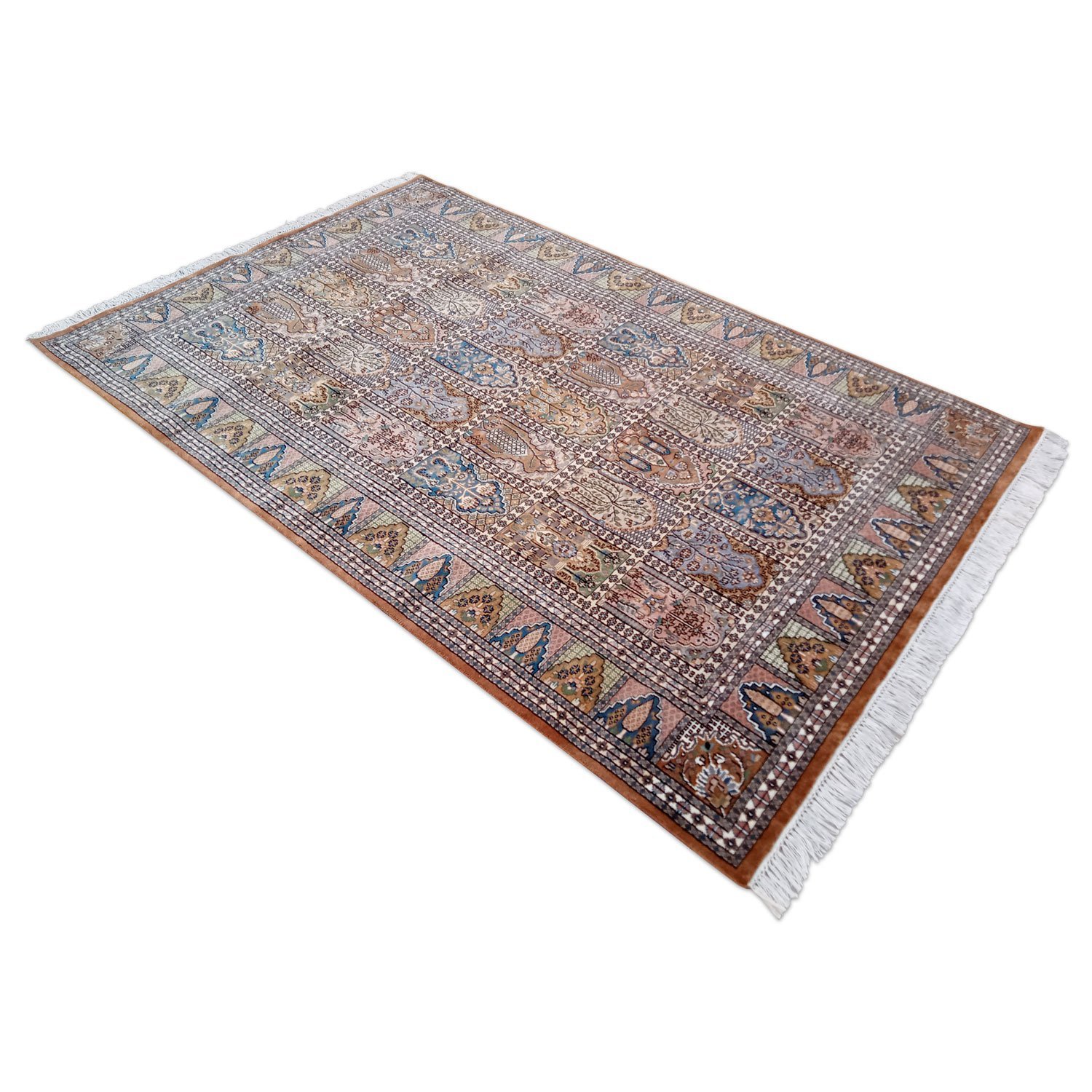 6×9 Feet Handmade Rug Royal Yellow Hand Knotted Hamadan Wool Rug - Image 4