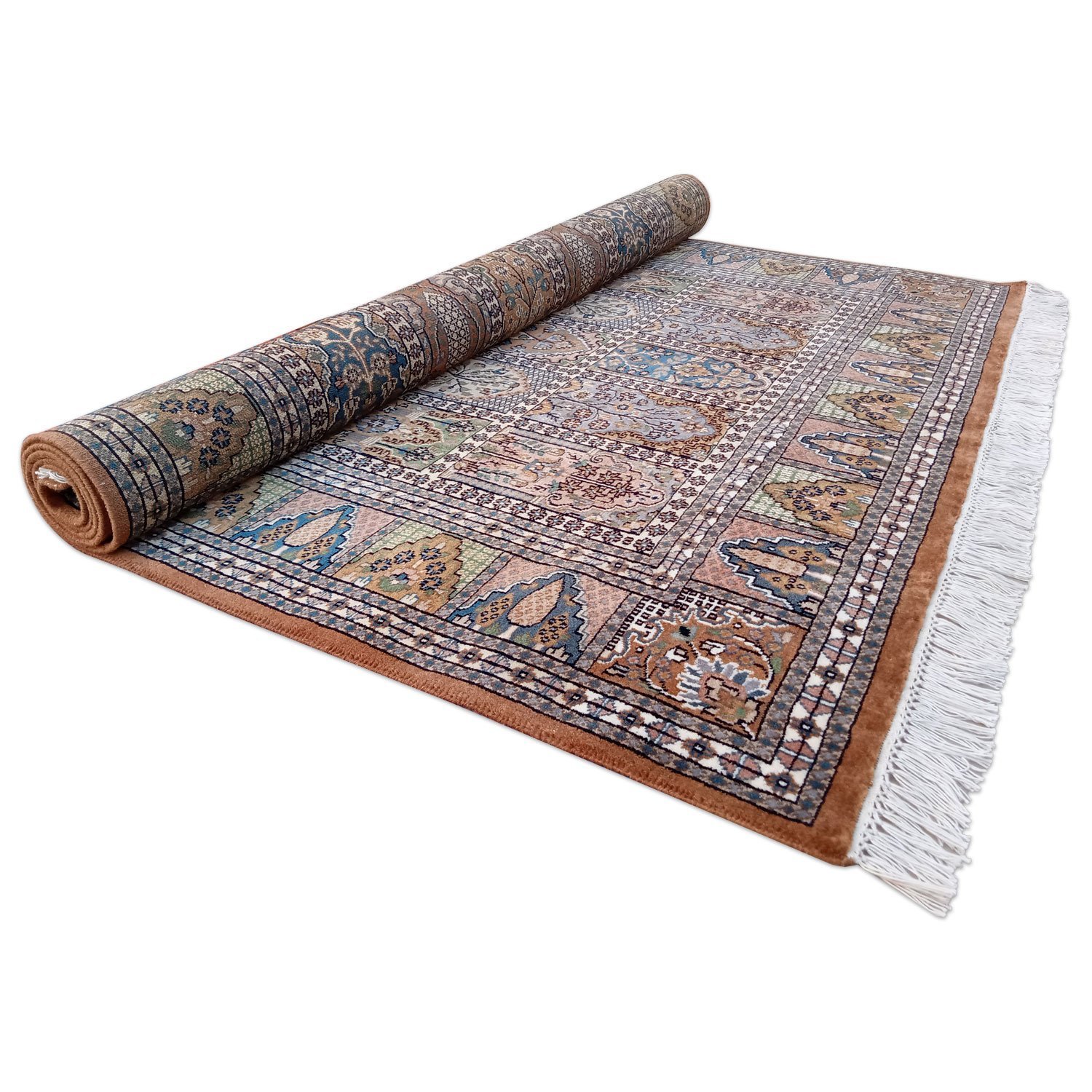 6×9 Feet Handmade Rug Royal Yellow Hand Knotted Hamadan Wool Rug - Image 6
