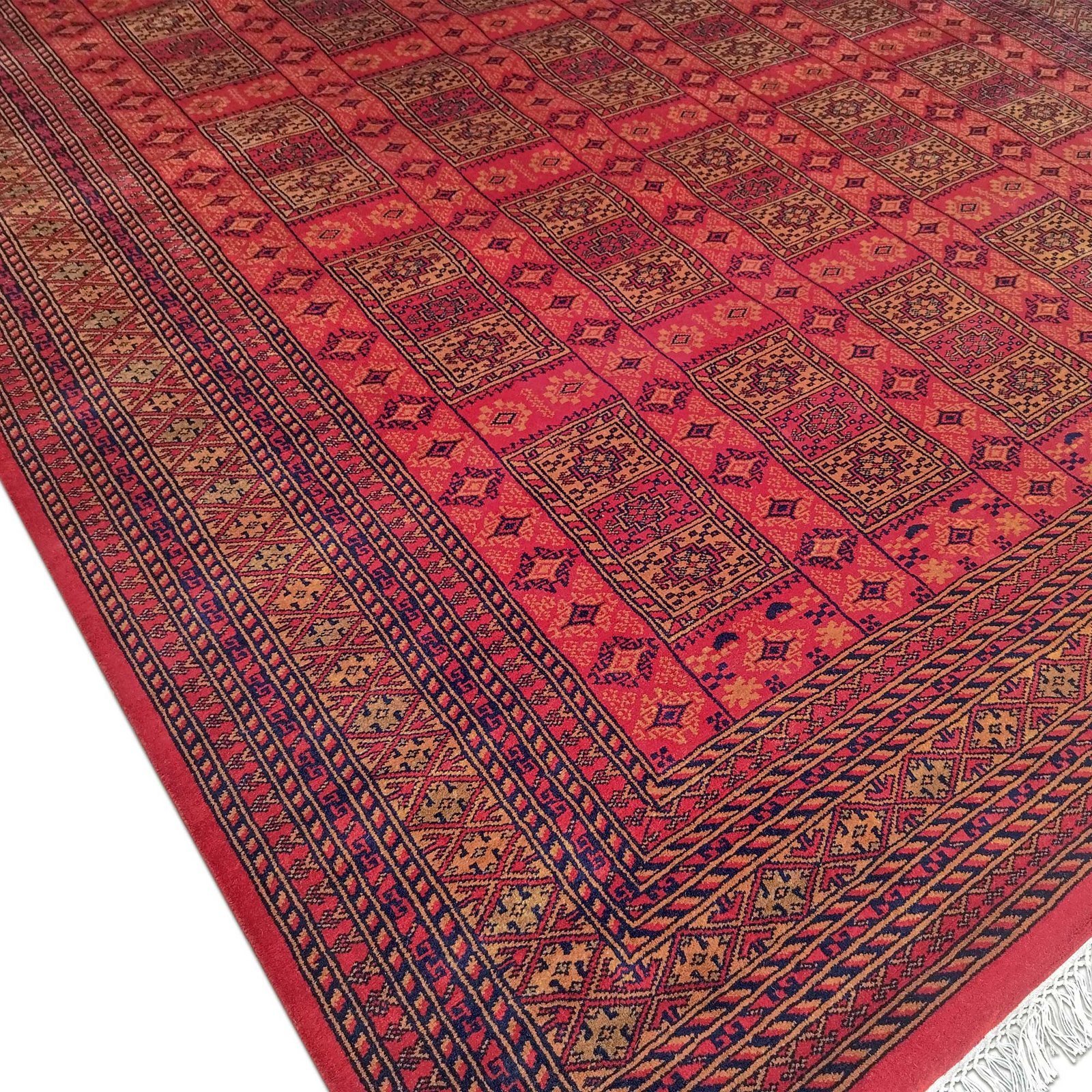 8x10 Feet Red Hand Knotted Wool Rug Dubba - Image 3