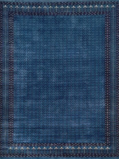 8x10 ft Royal Gray Hand Knotted Wool Rug