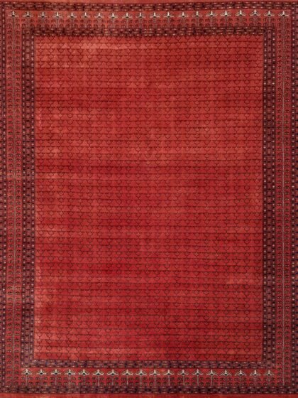 8x10 feet Hand Knotted Copper Wool Rug