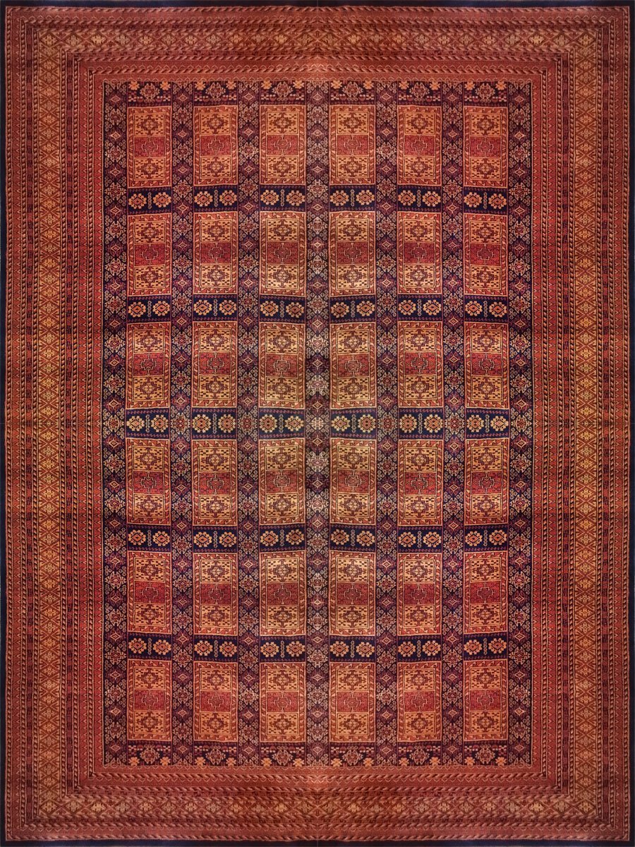 9x12 feet Handmade Tribal Rug Black & Broun - Image 2
