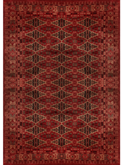 5×7 Feet Handmade Wool Rug Red Hand Knotted Bukhara Rug