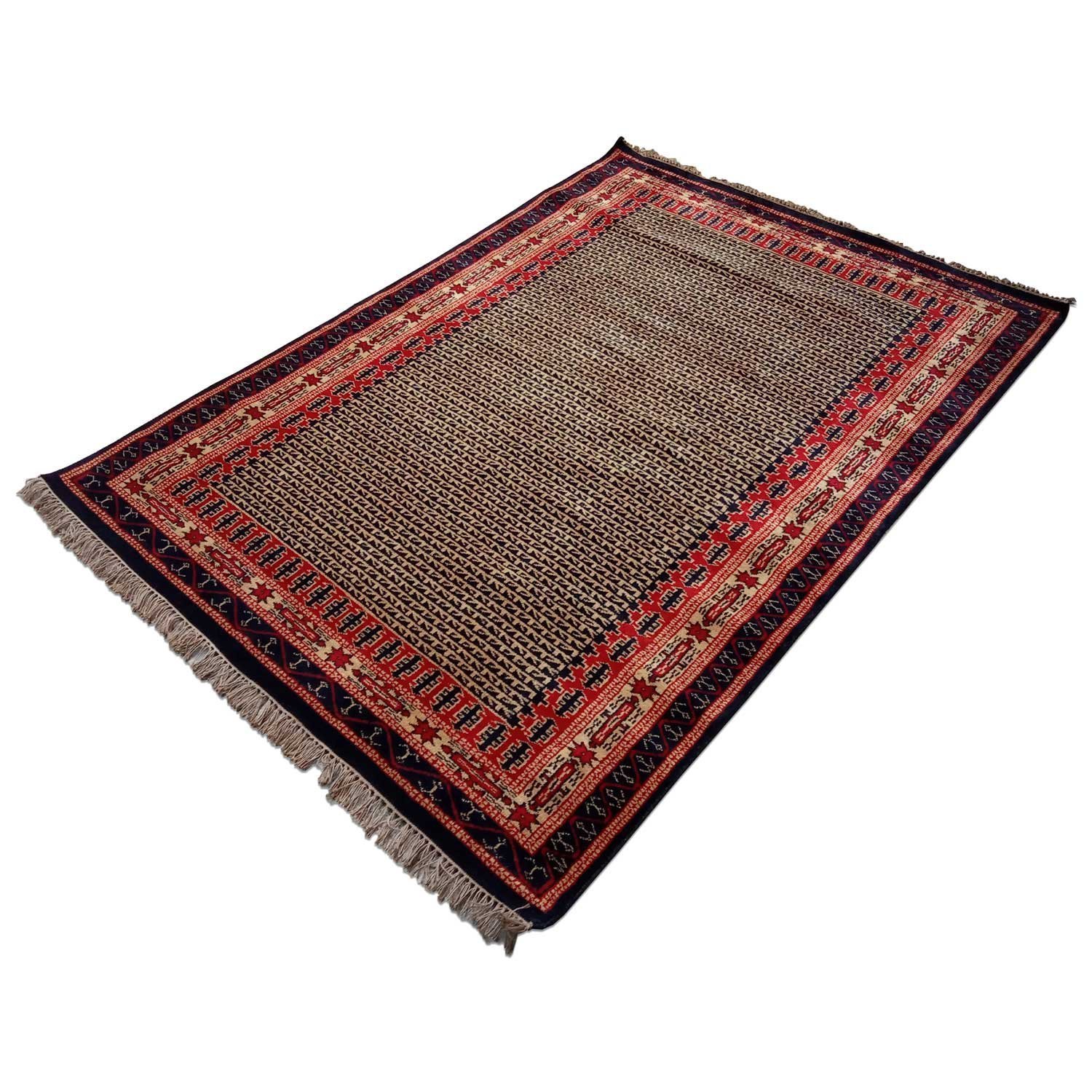 5×7 ft Black Hand Knotted Kanta Rug Wool - Image 6