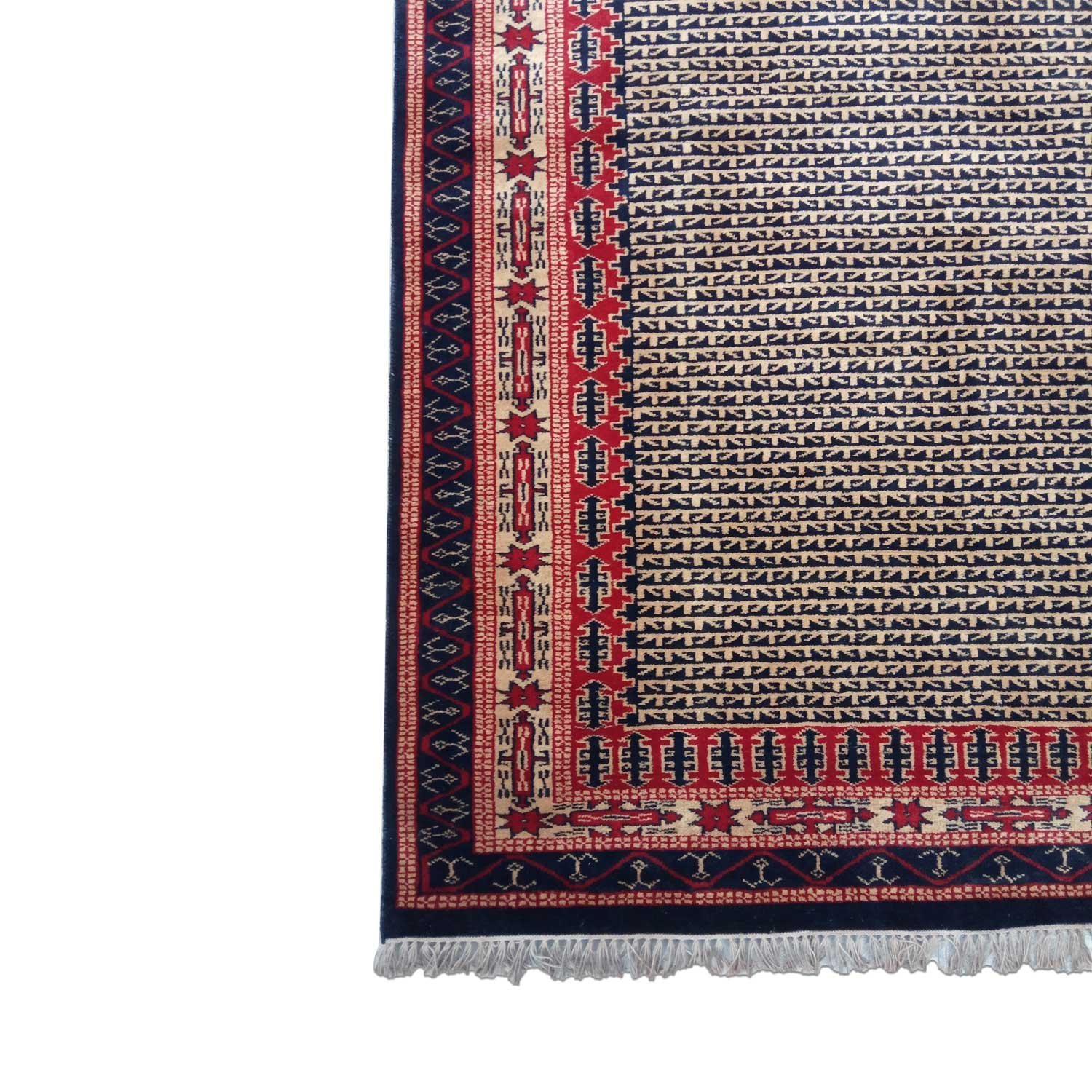 5×7 ft Black Hand Knotted Kanta Rug Wool - Image 4