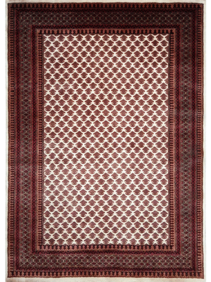 5×7 ft White Hand Knotted Lichi Rug Wool
