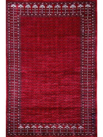 4×6 Feet Hand Knotted Parda Bamboo Silk Rug Red