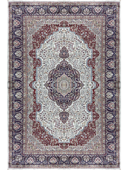 6×9 Feet Handmade Rug Royal White Hand Knotted Persian Rug