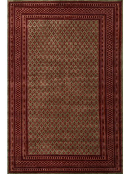 6×9 Feet Handmade Wool Rug Royal Green Lichi