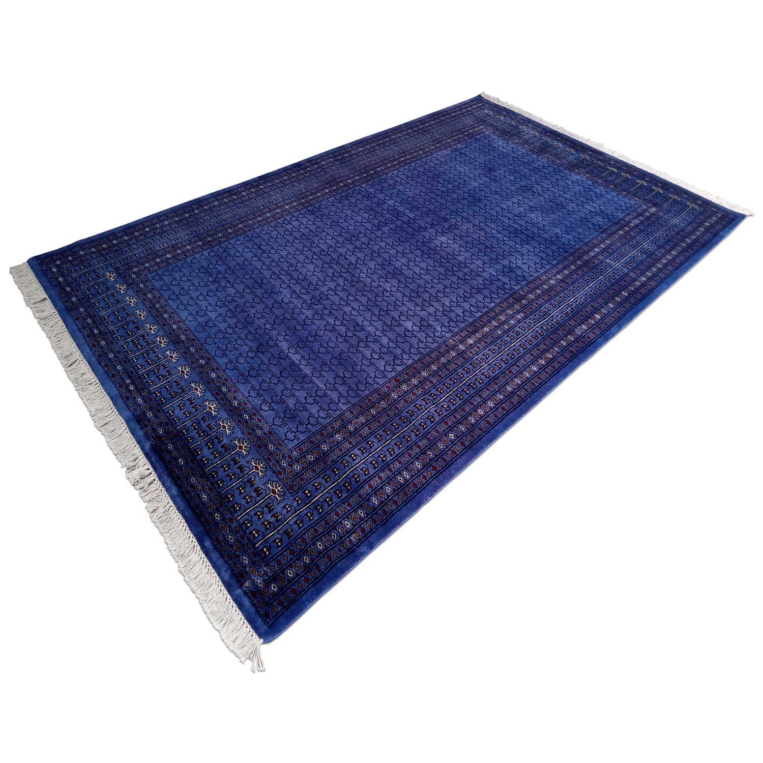 6×9 Feet Handmade Wool Rug Royal Purple Hand Knotted Parda Rug - Image 3