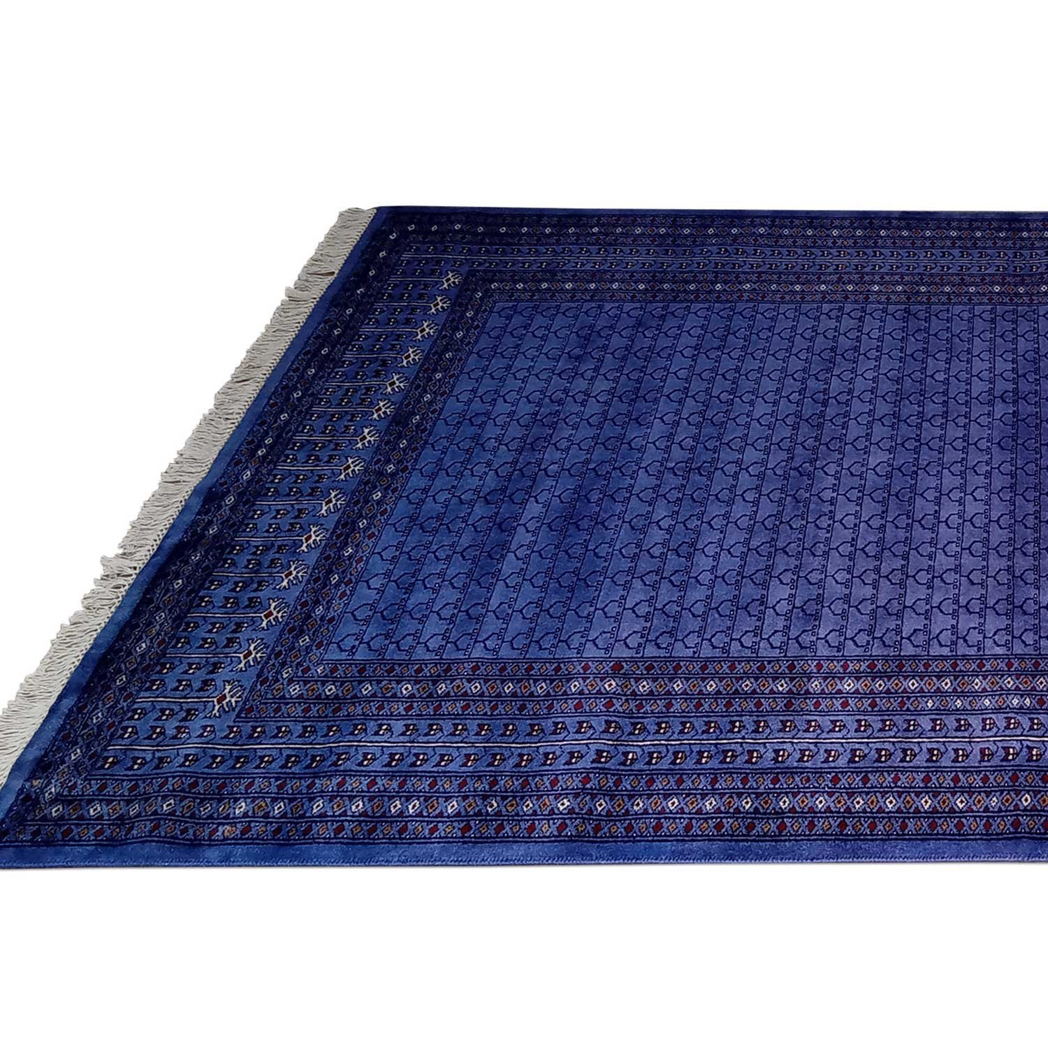6×9 Feet Handmade Wool Rug Royal Purple Hand Knotted Parda Rug - Image 4