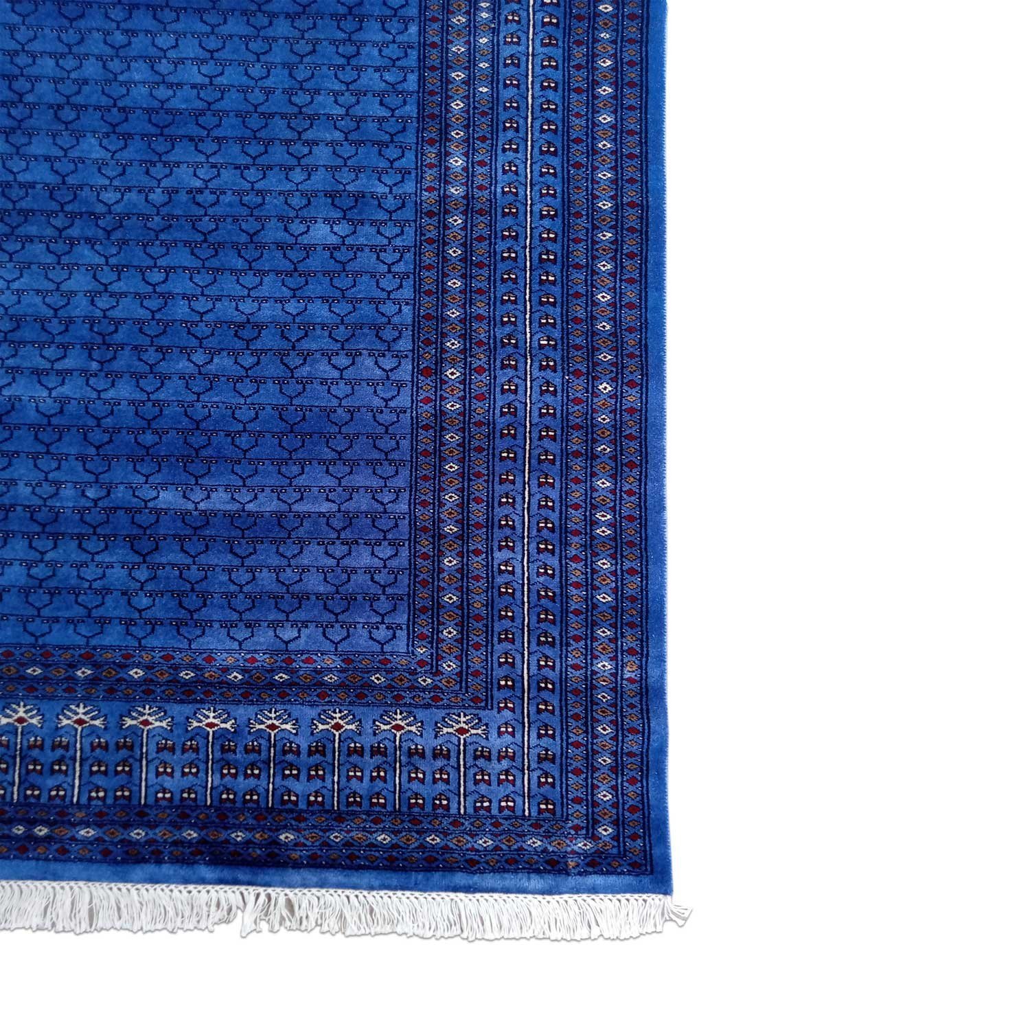 6×9 Feet Handmade Wool Rug Royal Purple Hand Knotted Parda Rug - Image 5