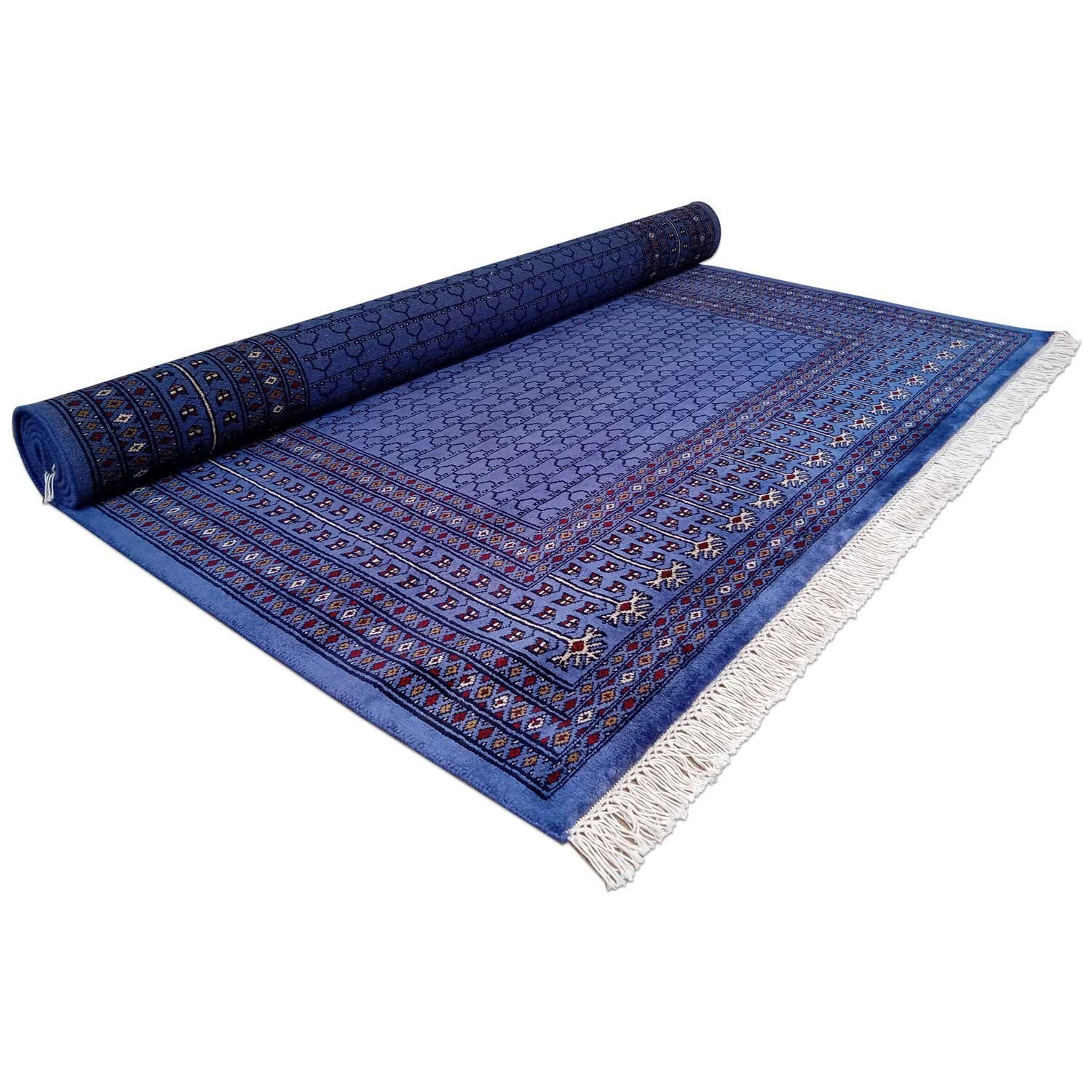 6×9 Feet Handmade Wool Rug Royal Purple Hand Knotted Parda Rug - Image 6