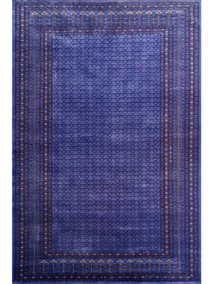 6×9 Feet Handmade Wool Rug Royal Purple Hand Knotted Parda Rug