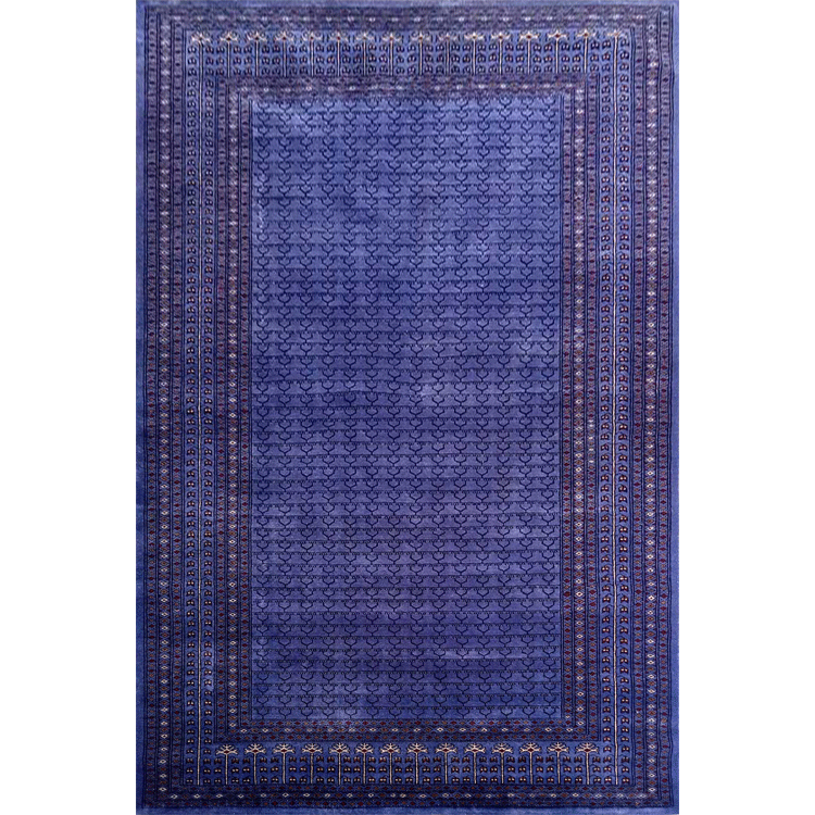 6×9 Feet Handmade Wool Rug Royal Purple Hand Knotted Parda Rug