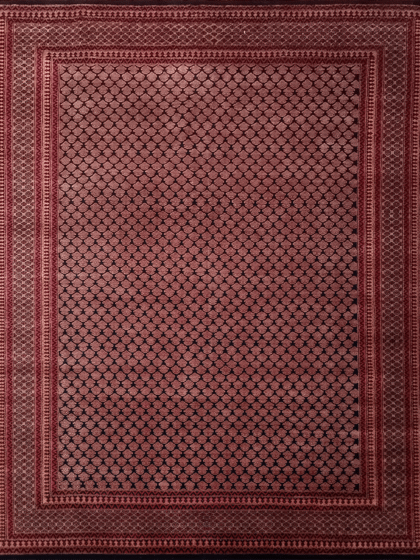 8x10 Feet Hand Knotted Wool Black Lichi Rug
