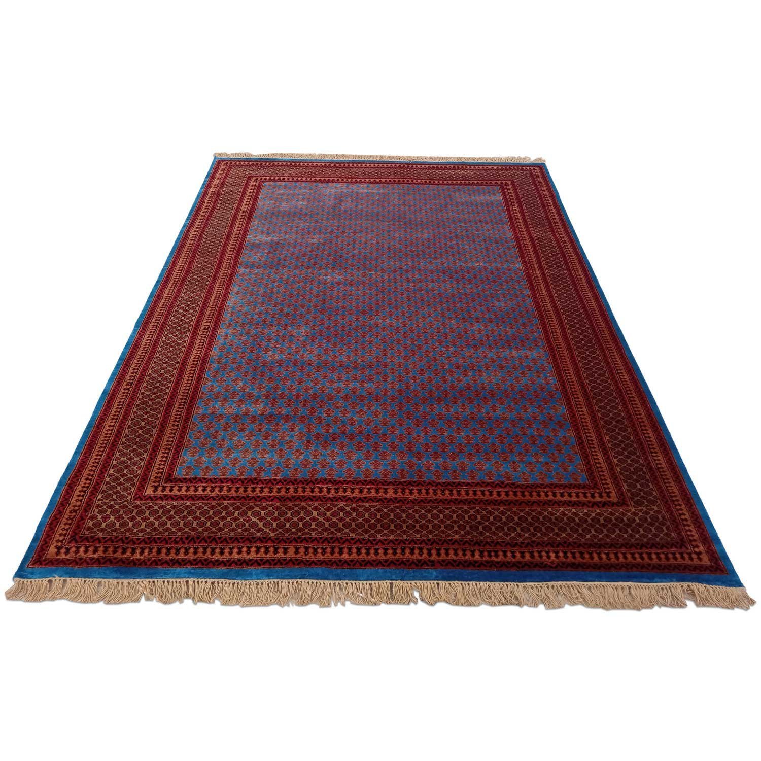 8x10 Feet Handmade Wool Rug Royal Blue Lichi Hand Knotted Rug Traditional Luxury - Image 2