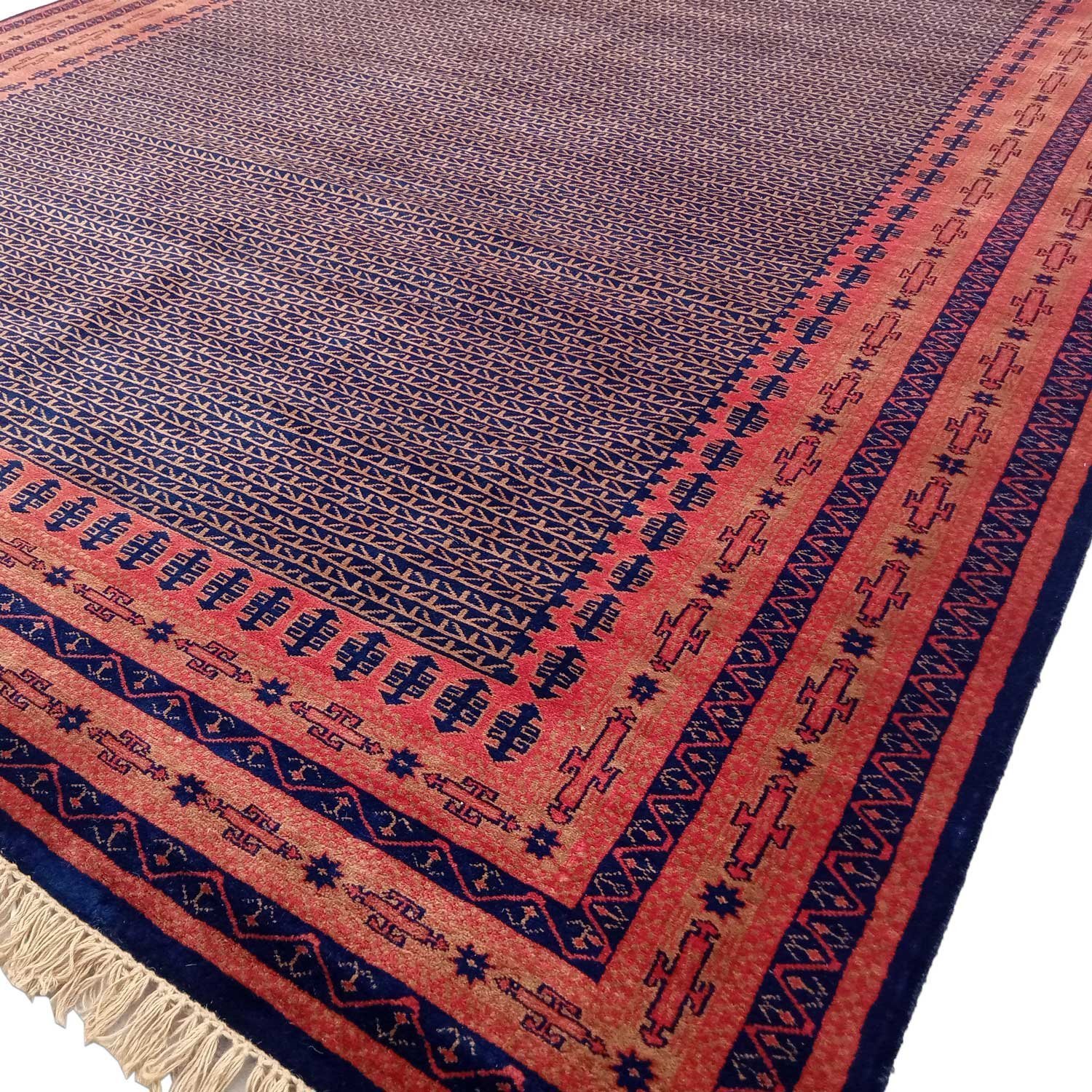 9x12 Feet Handmade Wool Rug Black Kanta Hand Knotted Rug - Image 3