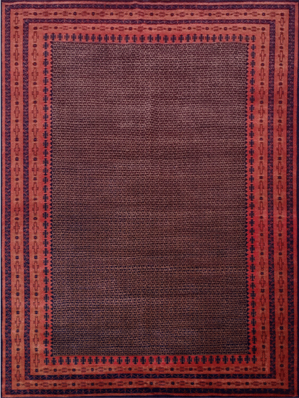 9x12 Feet Handmade Wool Rug Black Kanta Hand Knotted Rug