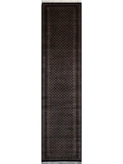 Handmade 2.5x10ft Black Lichi Wool Runner Rug – Hand Knotted Hallway & Stair Runner Carpet