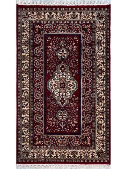 Handmade 3x5ft Floral Red Wool Rug – Hand Knotted Oriental Area Rug for Living Room & Dining Room