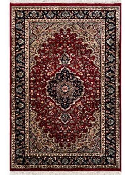 Handmade 4x6ft Red Floral Wool Rug – Hand Knotted Oriental Area Rug