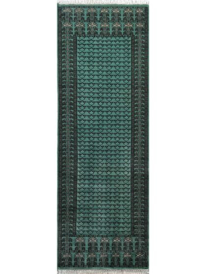 2.5 x 8 ft Pista Parda Hand-Knotted Wool Runner Rug Handmade